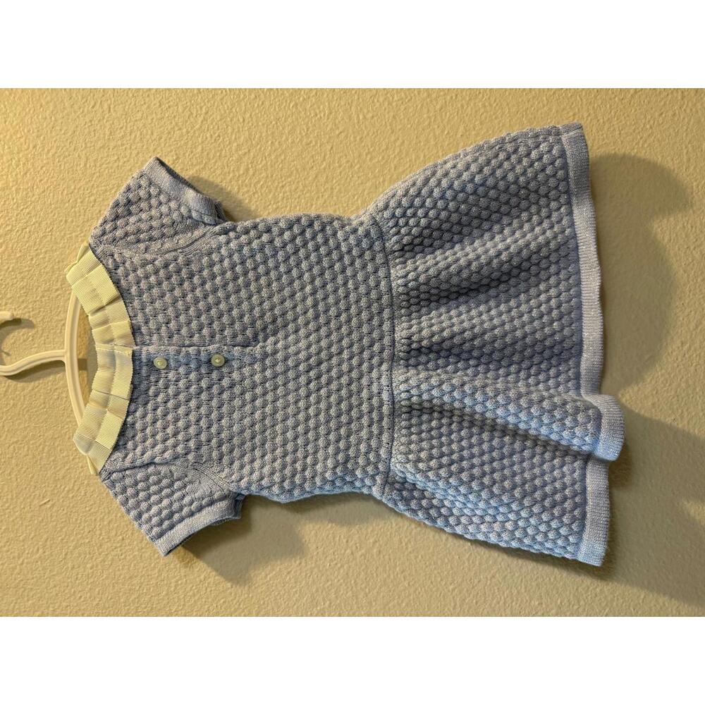 Janie and Jack Ruffled Collar Dress 6 to 12 Months - Picture 4 of 5